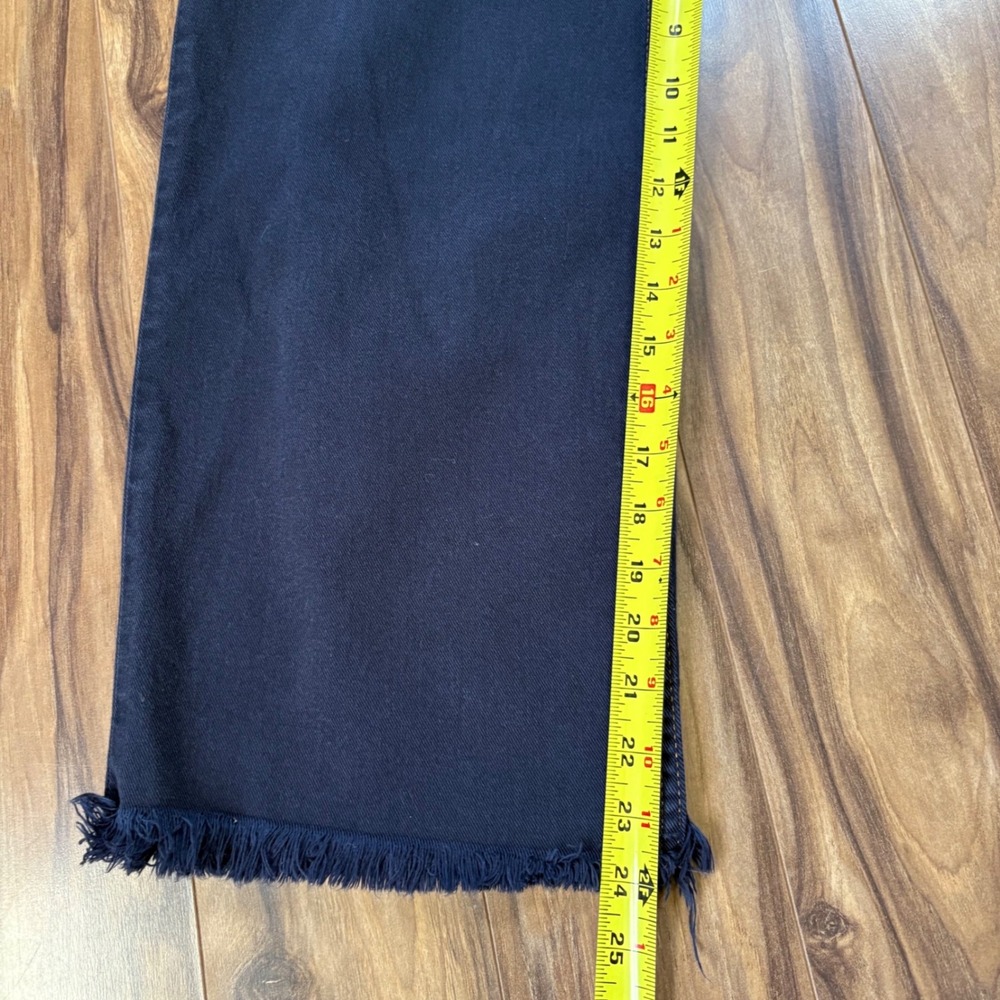 & Other Stories Los Angeles Atelier Wide Leg Cropped Jeans Navy Button Fly 27 - Picture 10 of 10